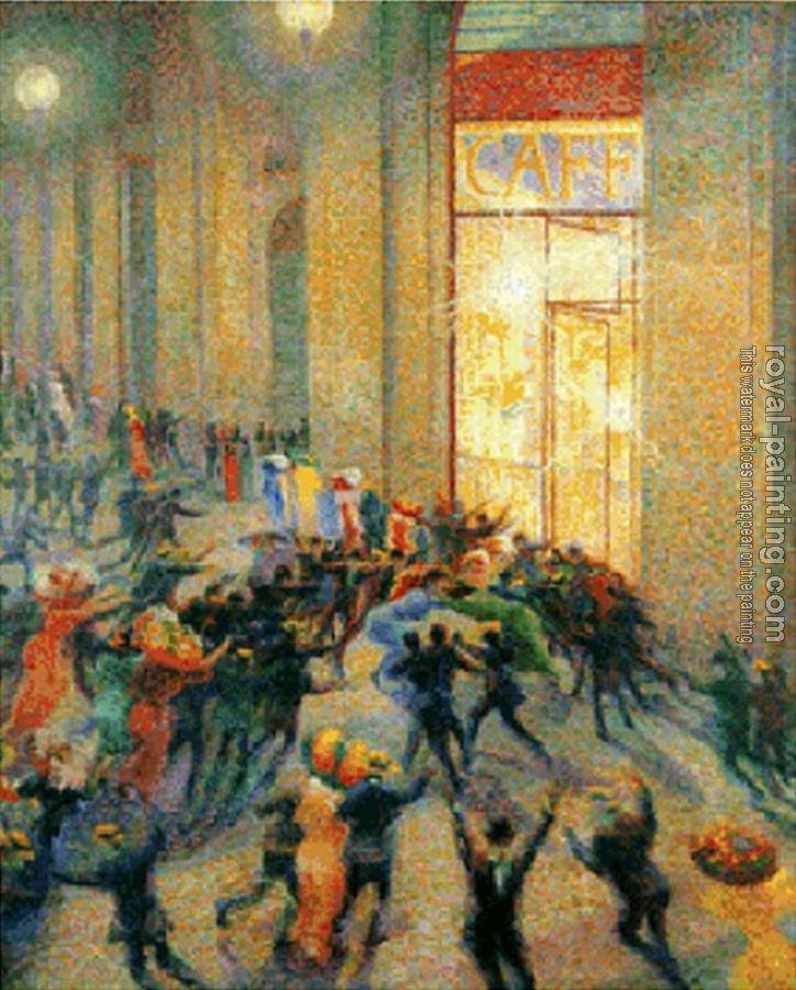 Umberto Boccioni : Riot in the Galleria